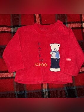 Source Unknown Red 'Back to School' Teddy Long Sleeve Tee